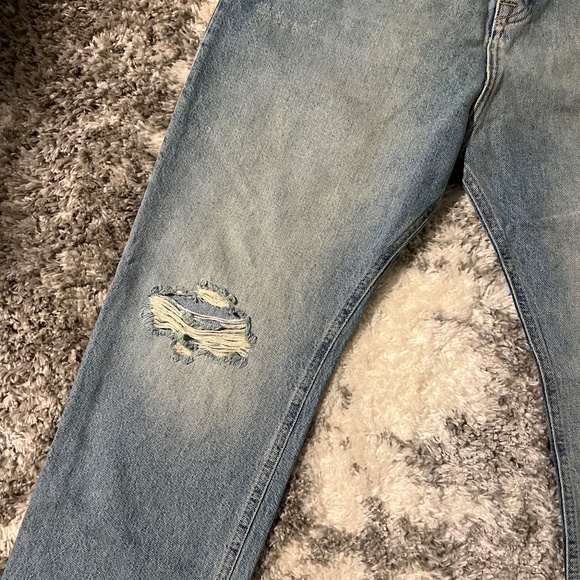 NWT Free People We the Free Ultra High Rise Straight Leg Distressed Jeans - Picture 5 of 13